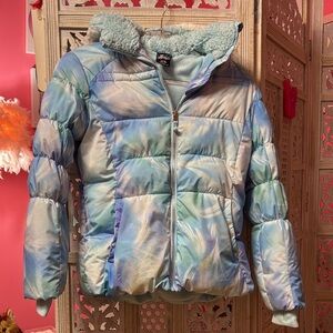 ZeroXposur Blue Swirl Puffer Jacket Size:14/16